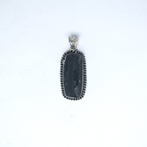 Black tourmaline German Silver Pendant